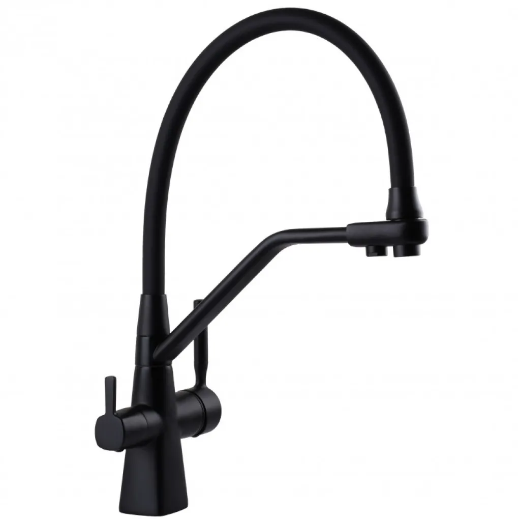 Смеситель для кухни под осмос Globus Lux Lazer GLLR-0700-L-10-01 черный- Фото 3